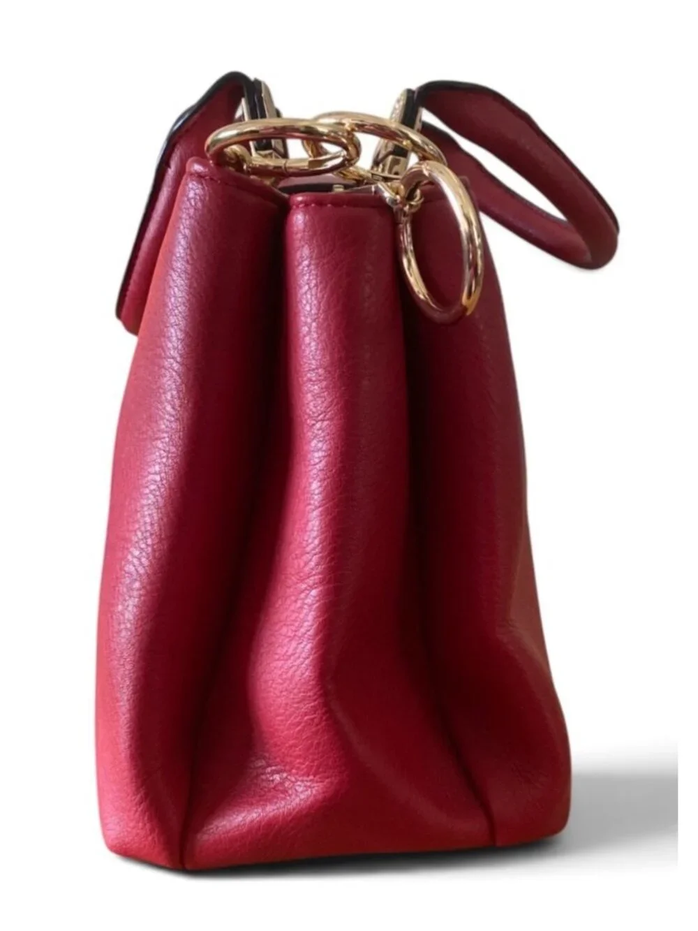 Dasein Satchel Vegan Leather Shoulder Crossbody Handbag NEW No Tags  Red